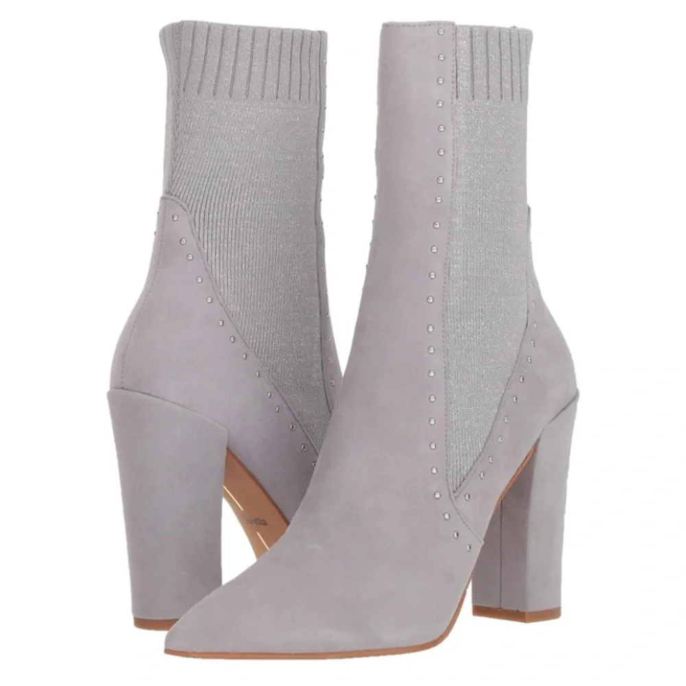 Dolce Vita Echo Block Heel Glitter Studded Boots